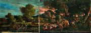Nicolas Poussin Vue de Grottaferrata avec Venus, Adonis et une divinite fluviale France oil painting artist